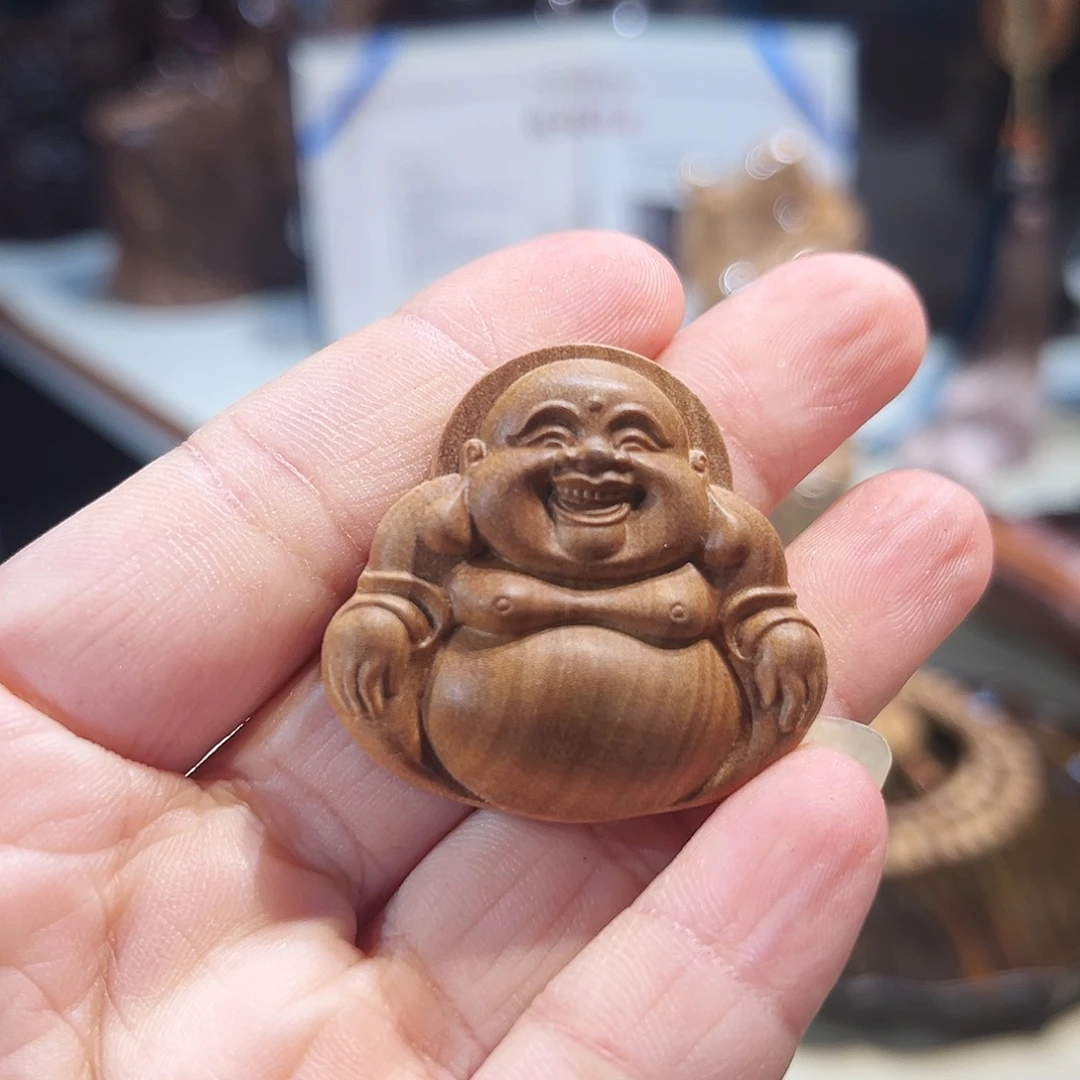 檀香木弥勒挂坠正区老山檀