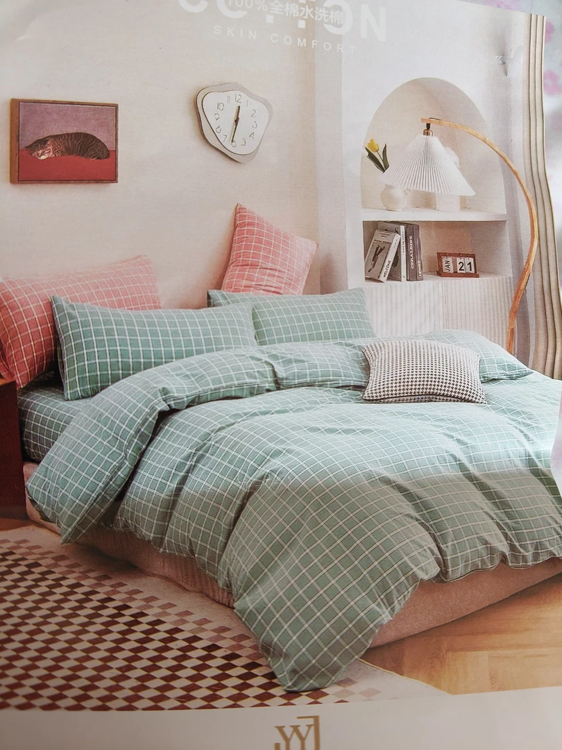 纯棉床单水洗棉面料