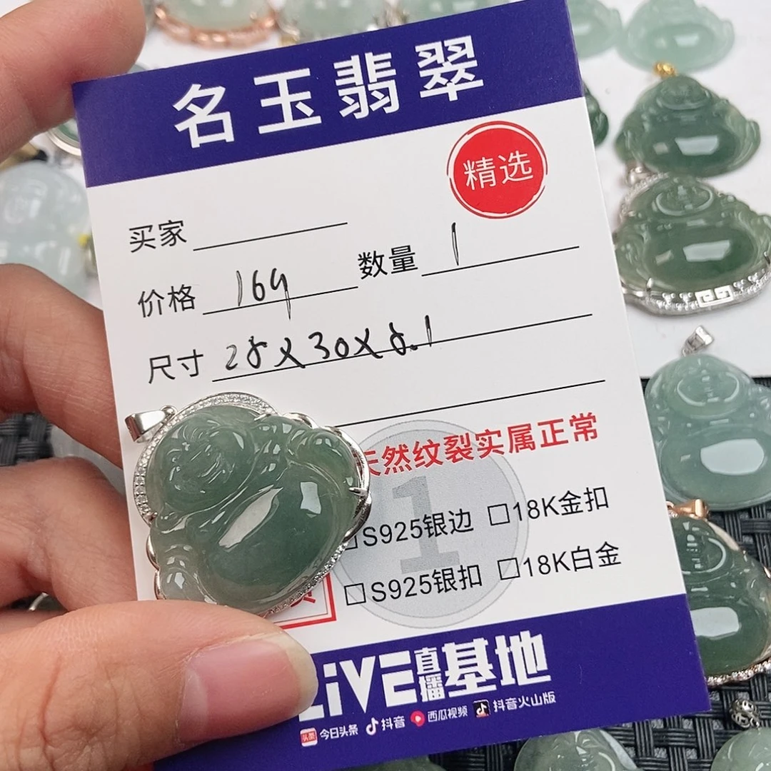 翡翠银S925镶嵌颈饰