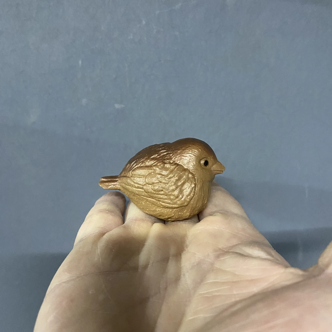 原矿紫砂精品茶宠摆件 小鸟 全手工制作 可养可玩 精美