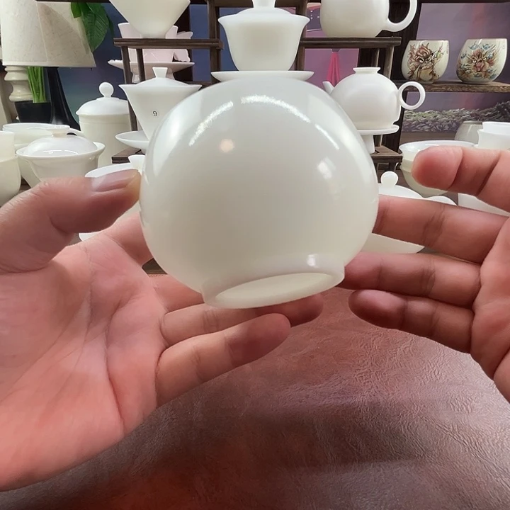 隐唐窑/璞玉素烧自生釉170ml罗汉主人杯