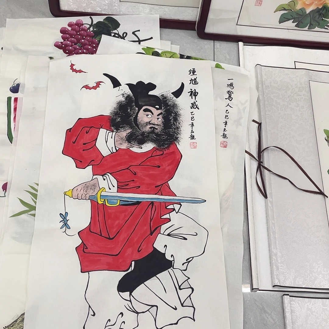 国画国画作品原稿三尺钟馗