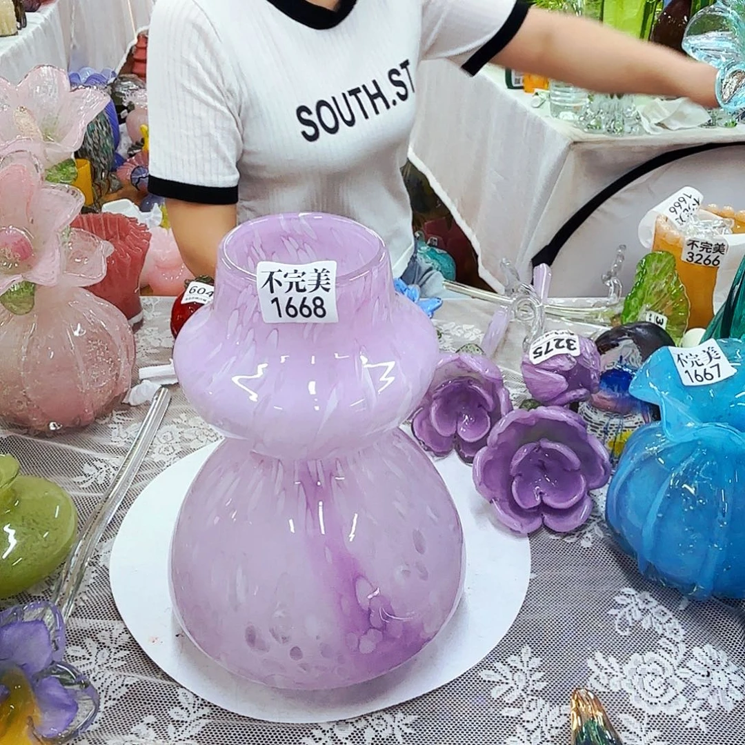 抖***主琉璃花瓶花器艺术品