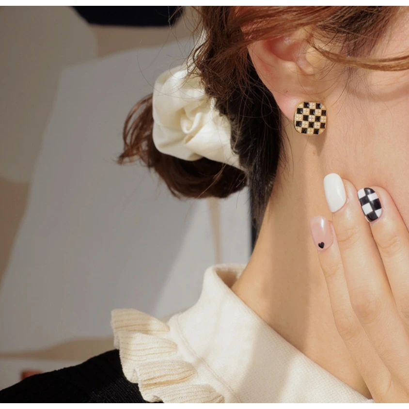 铜合金树脂耳饰 铜合金第83 高端大气时尚简约百搭耳饰