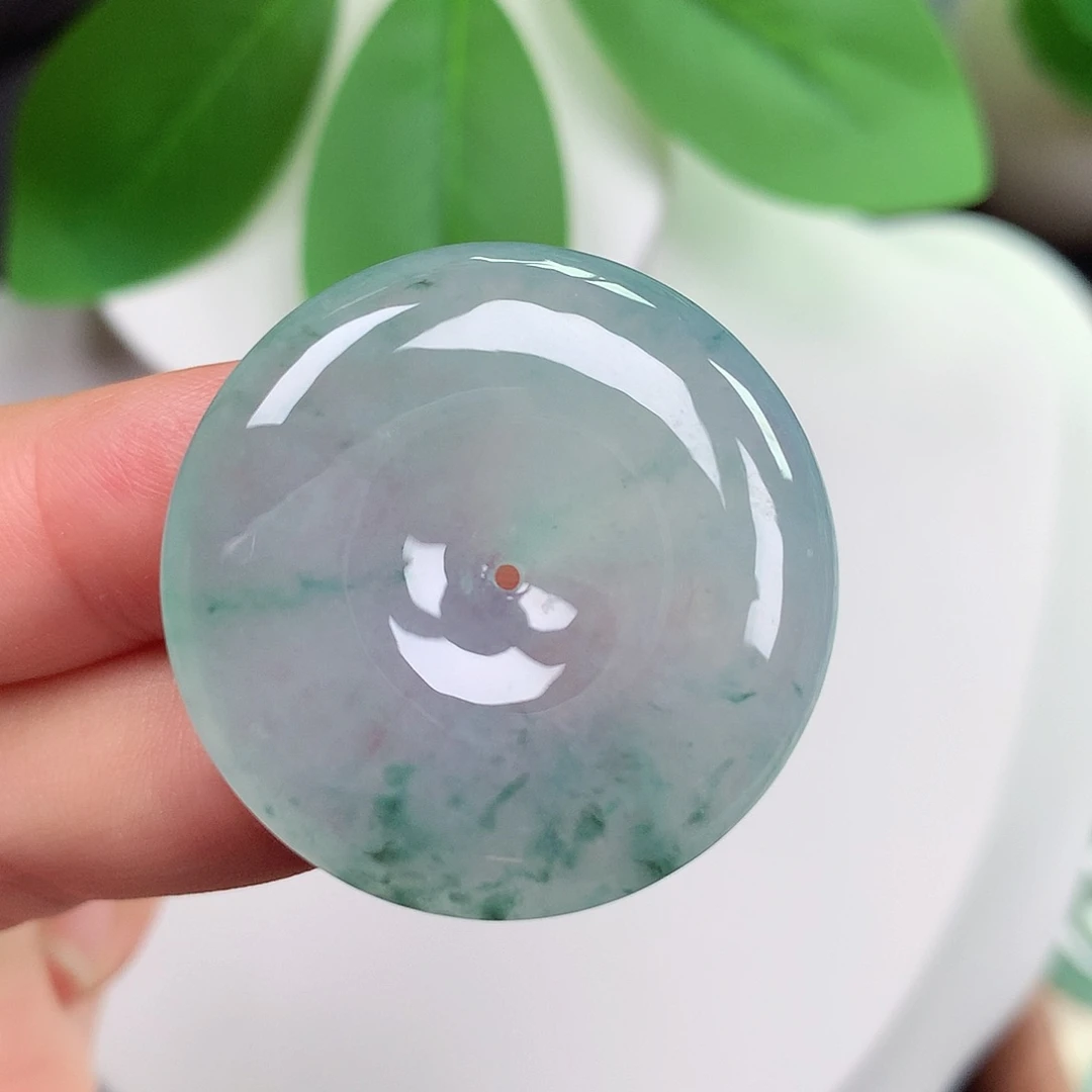 颈饰未镶嵌翡翠平安扣 31.5x6.4mm