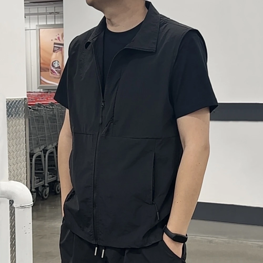 SEKE夏季速干马甲防晒户外运动机能立领外套无袖多口袋轻薄上衣男