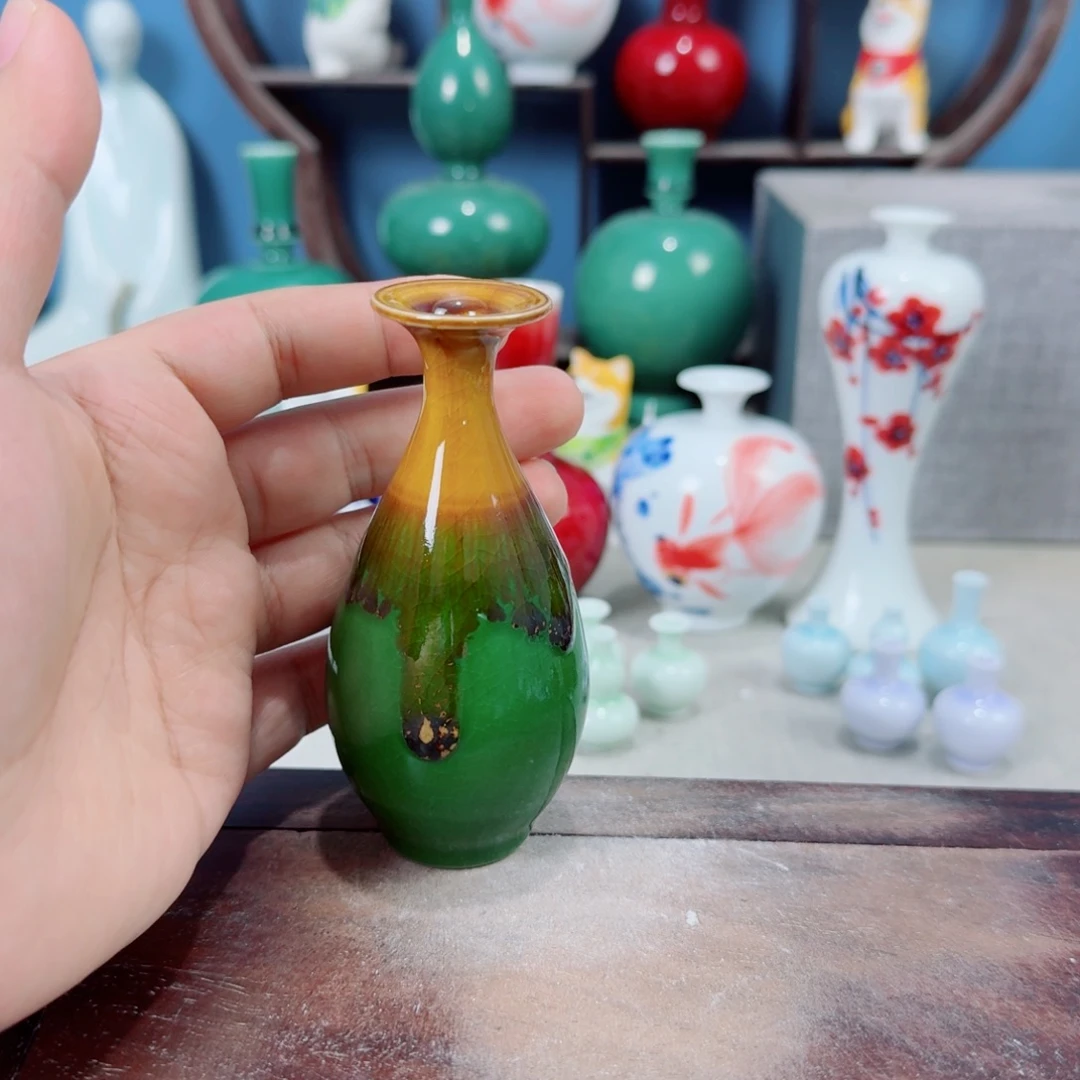 陶瓷手工小花器摆件