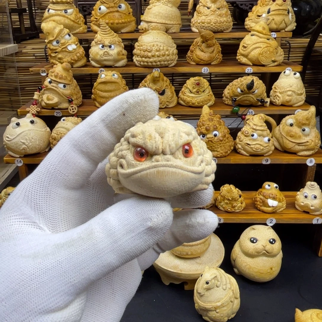 竹个性文玩竹雕金蟾