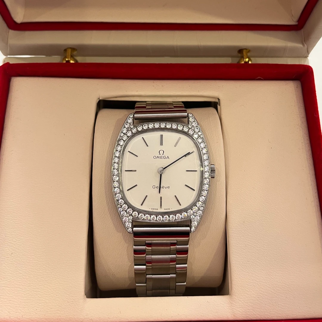 95新 Omega/欧米茄 32.5*32mm手动机械MR4076碟飞后钻瑞士名表