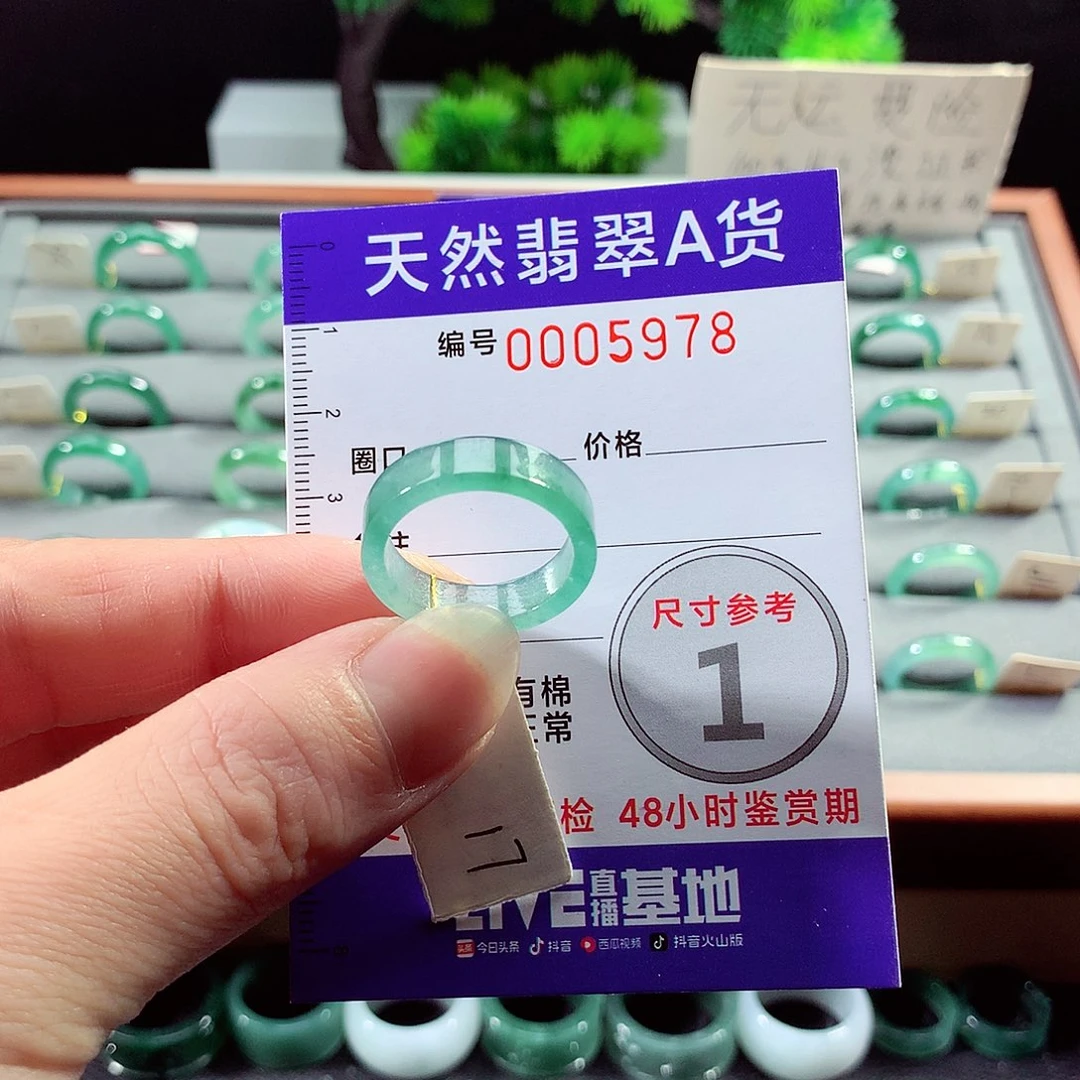 翡翠戒指未镶嵌17号