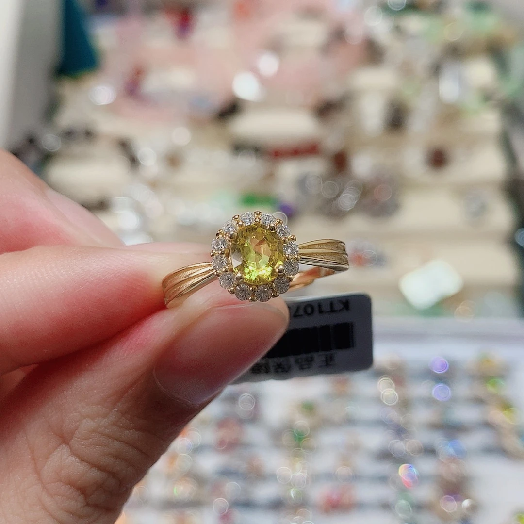 蓝宝石戒指戒指银S925镶嵌