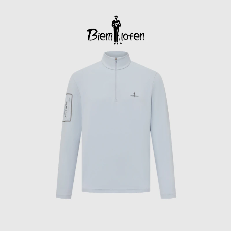 【商场同款新品】比音勒芬2025春季新款男士户外休闲立领T恤长袖