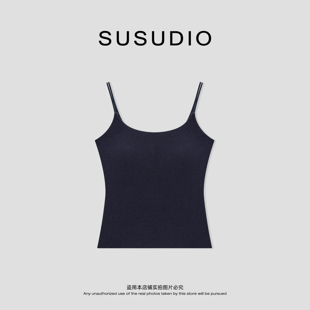 SUSUDIO 柔暖一体杯双肩带外穿内搭吊带背心（不可拆卸）00089