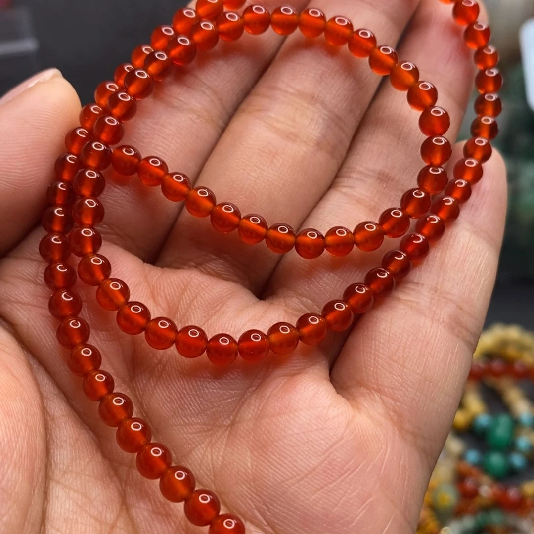 未镶嵌手串石英质玉约4mm