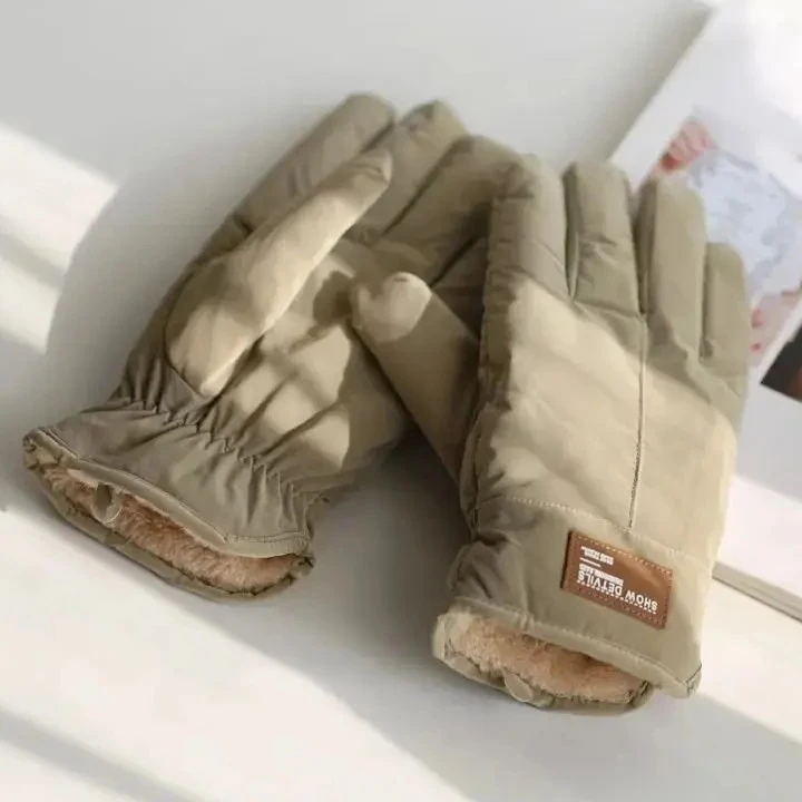 滑雪手套男款冬季加厚绒保暖户外骑行电动车摩托防风防寒可触屏PC