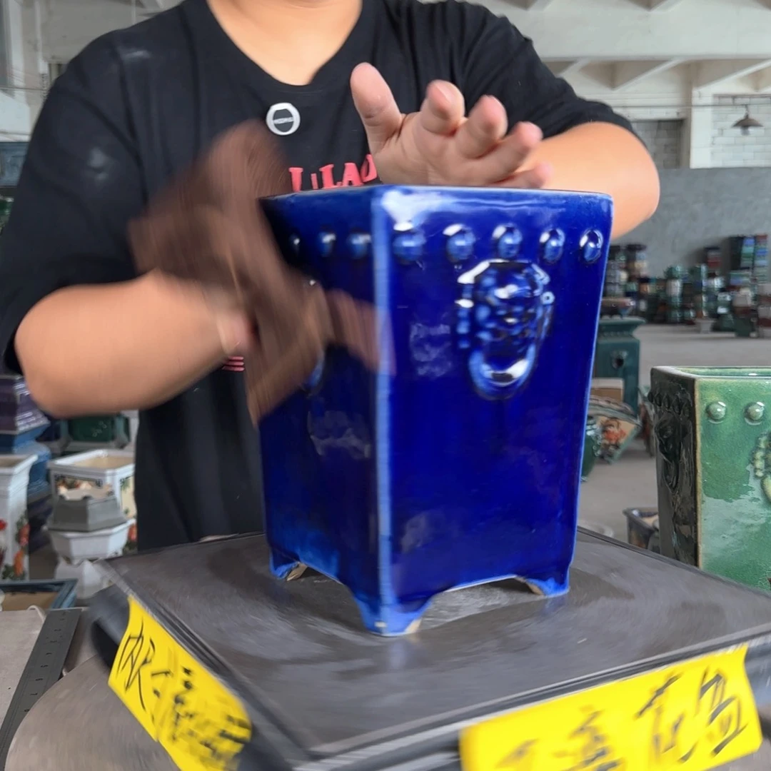 。一风堂石湾花盆 微瑕 内12*19