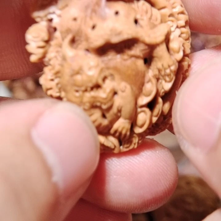 桃核纯手工雕刻貔貅➕锦灰堆