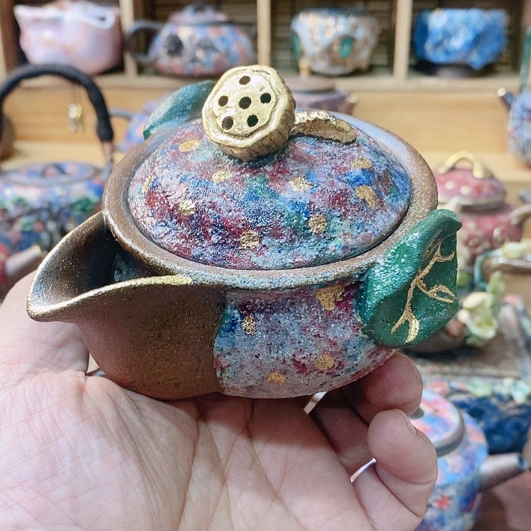 粗陶志野柴烧茶器