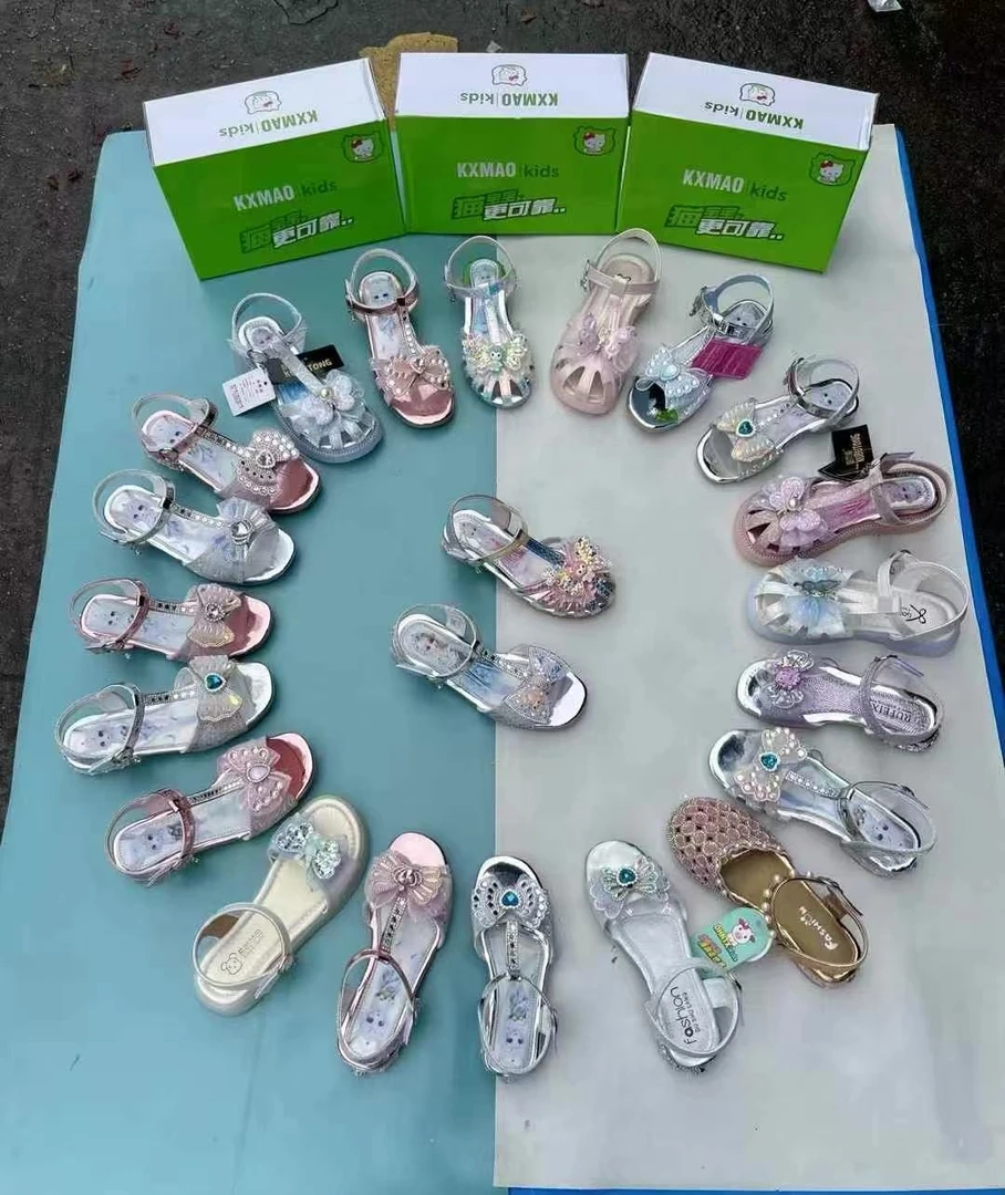 直播间扣号儿童公主鞋男女宝凉鞋