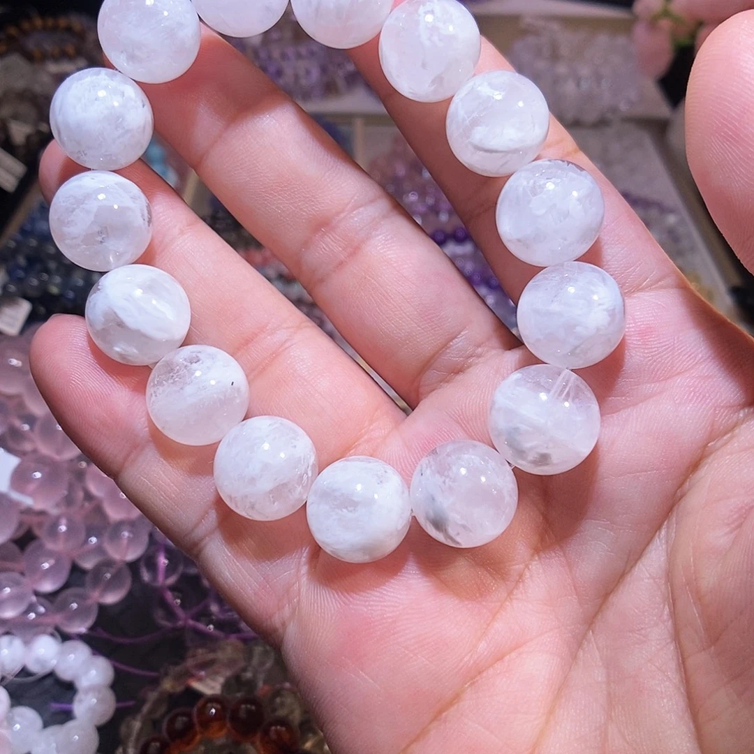未镶嵌手链水晶白雪花14.5mm