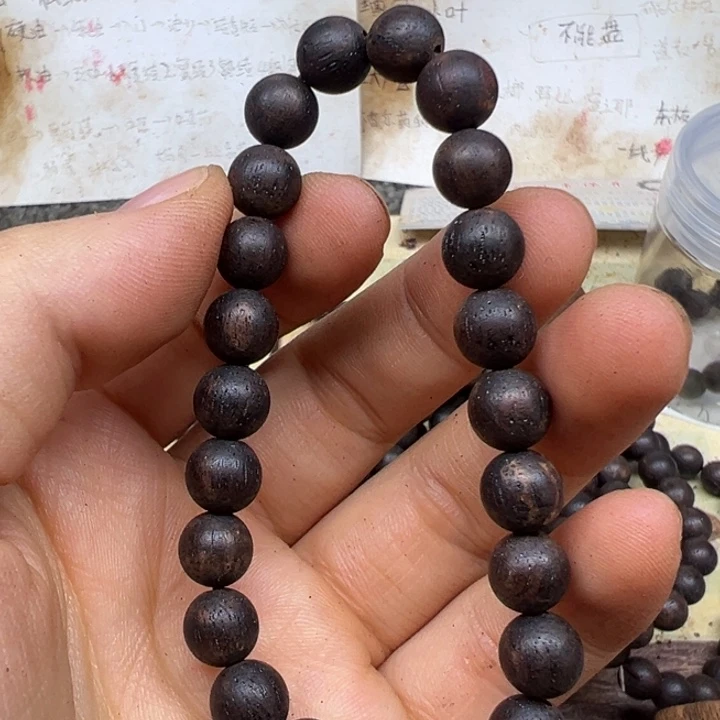 降真香手串/手链降真香08圆珠紫红油23颗