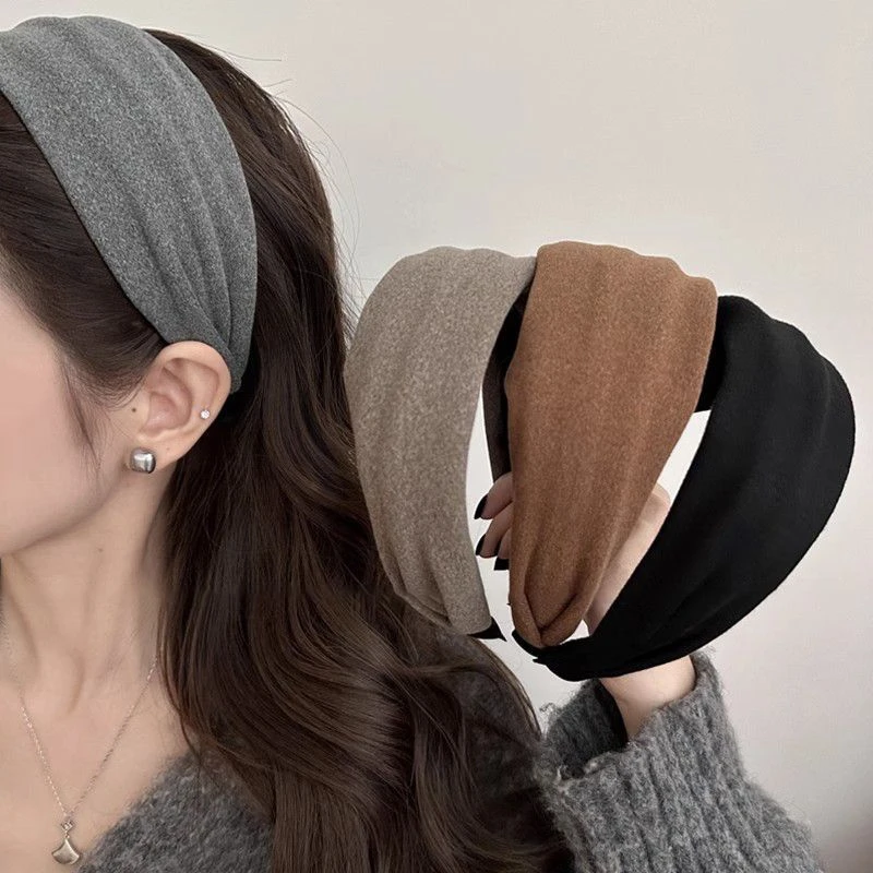 秋冬宽边绒面发箍女2025新款压发洗脸发卡高级感时尚洋气头箍发饰