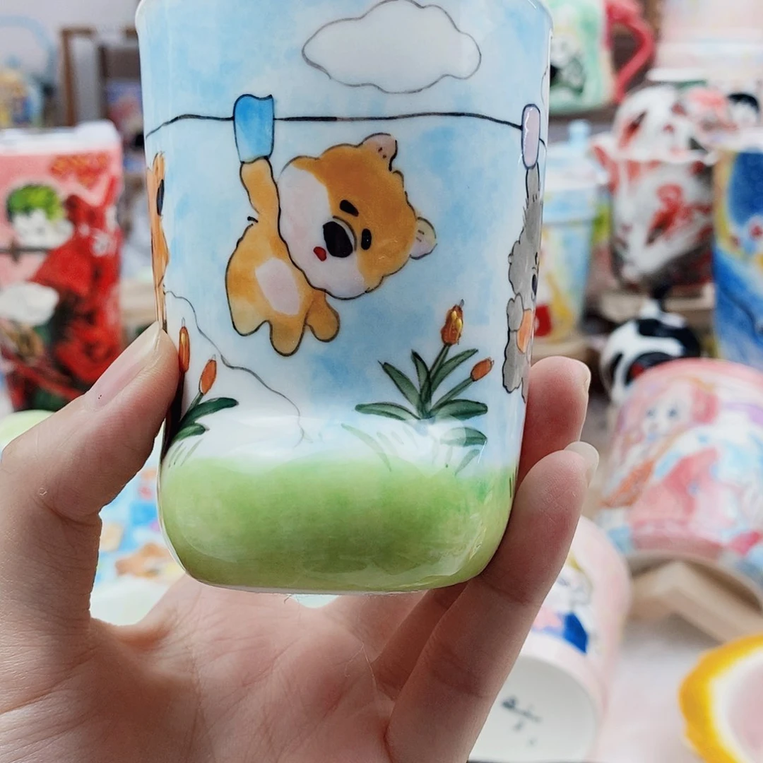 杯董董文创手绘陶瓷