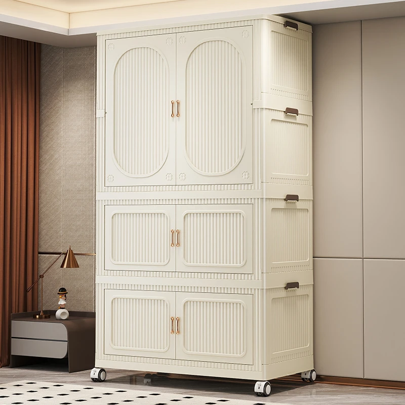 超大容量免安装折叠衣柜双开门轻奢家用衣橱简易大号折叠储物衣柜