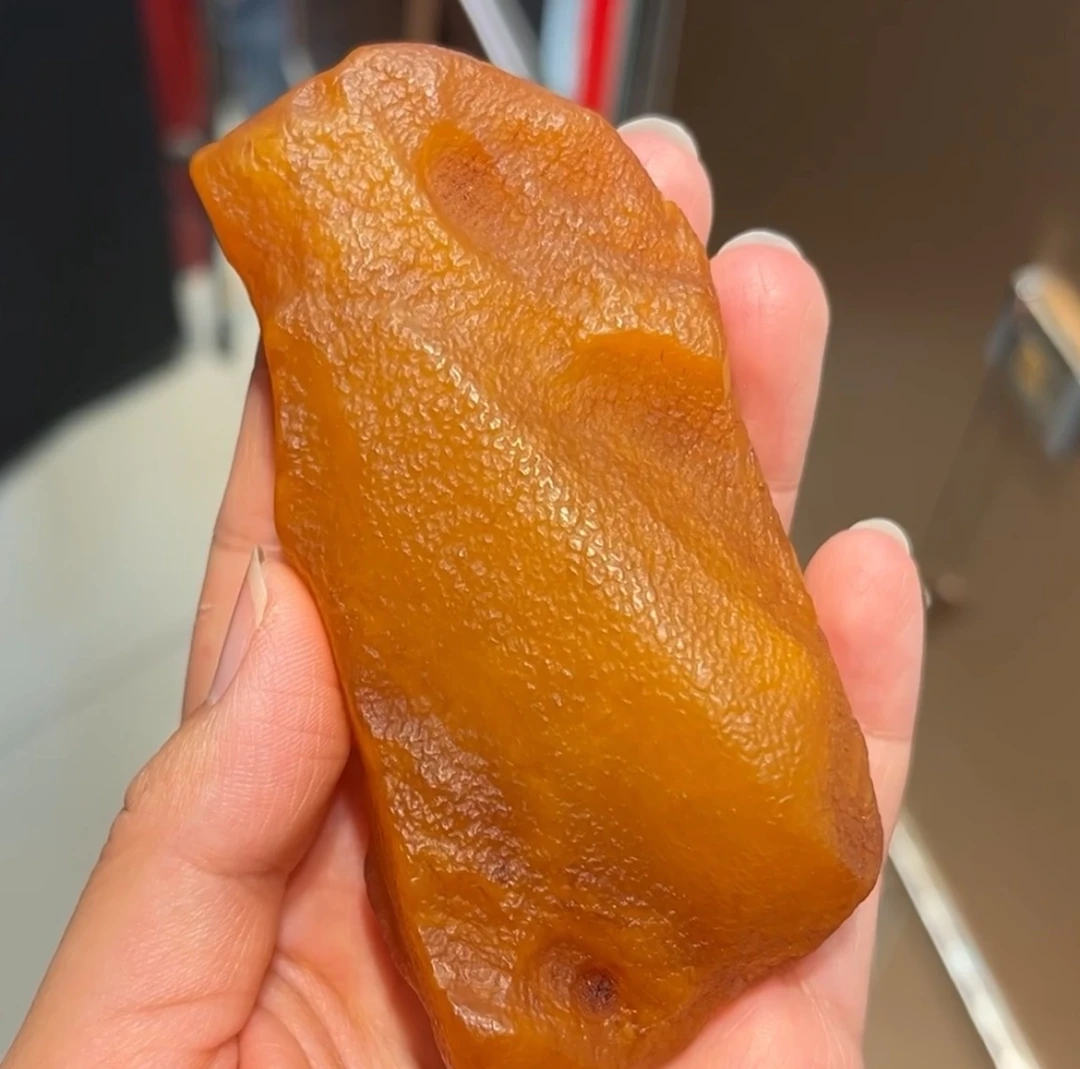 天然琥珀蜜蜡原矿原石手把件吊坠