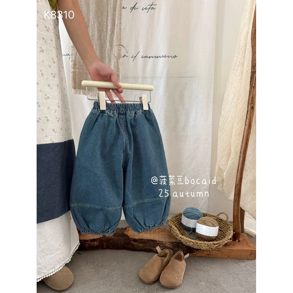 菠菜豆·25秋~小蘑菇灯笼牛仔裤K8310（汉服）