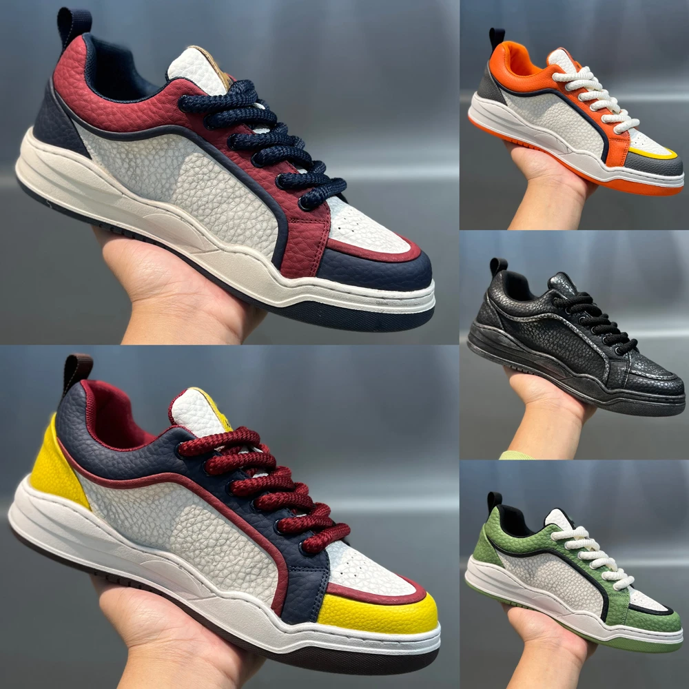 轻奢男士潮流休闲鞋时尚运动百搭软底软面舒适低帮擦色复古板鞋冬