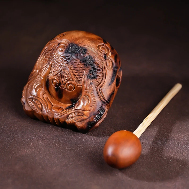 雷 枣木 木鱼手把-542664