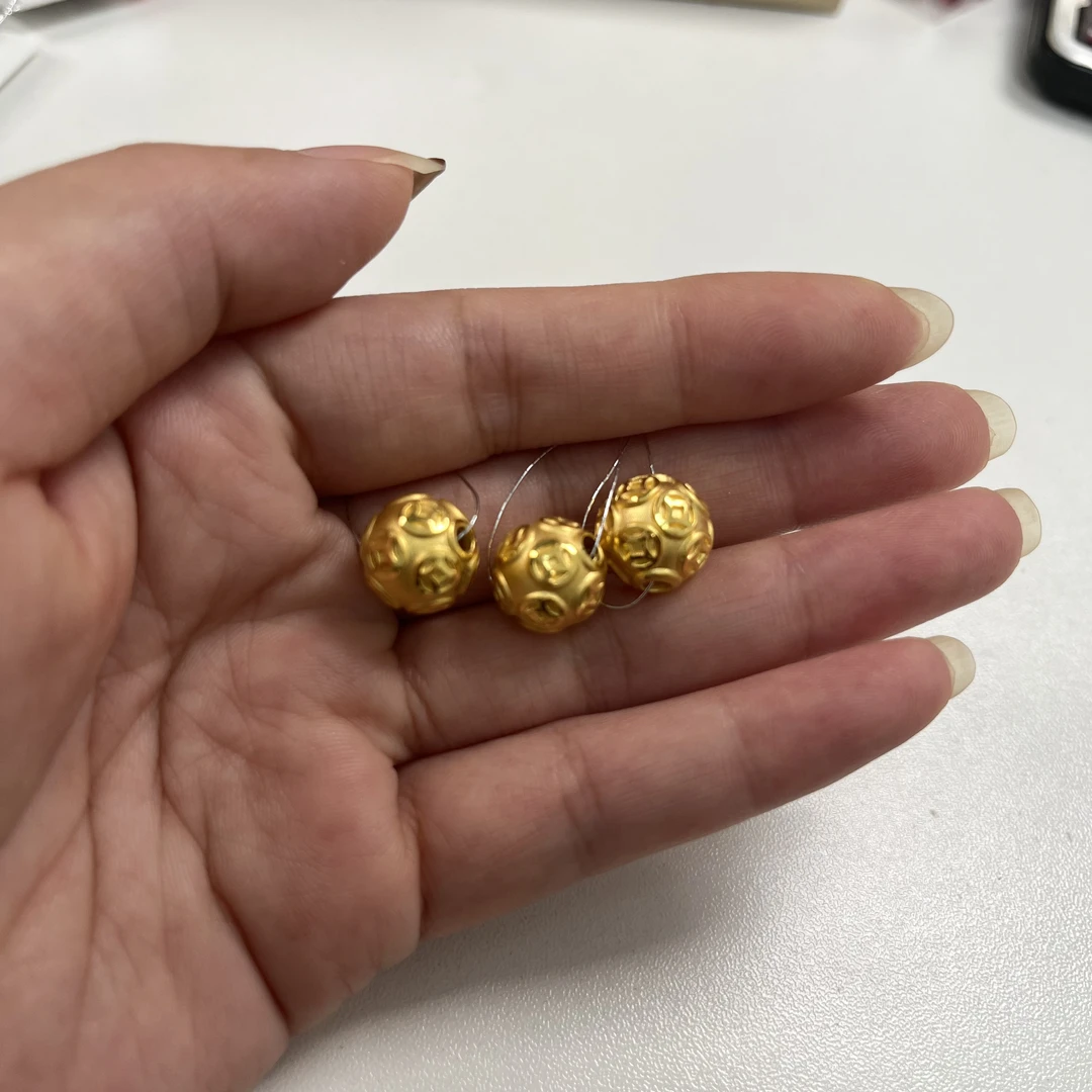 足金钱币转运珠手串
