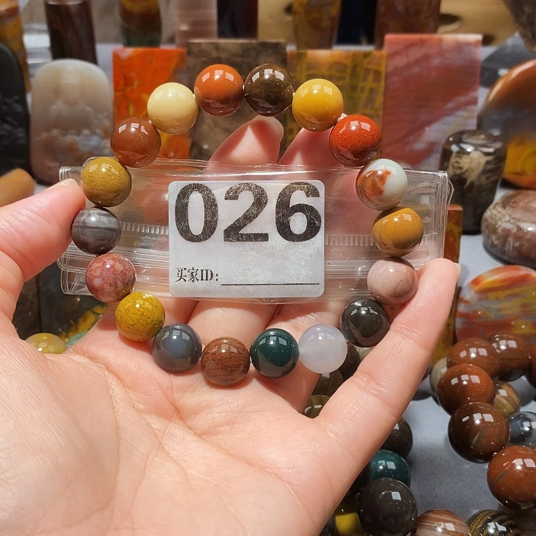 硅化玉天然北票硅化玉手串未镶嵌