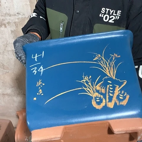 紫砂花盆手工制作