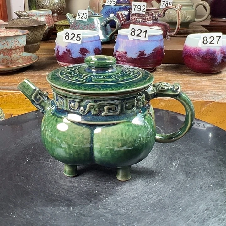 壶原矿钧瓷 四隅壶壶