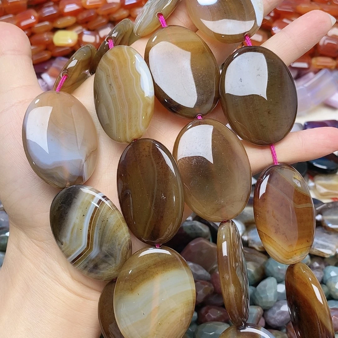 玛瑙/玉髓未镶嵌珠宝半成品玛瑙片片一条