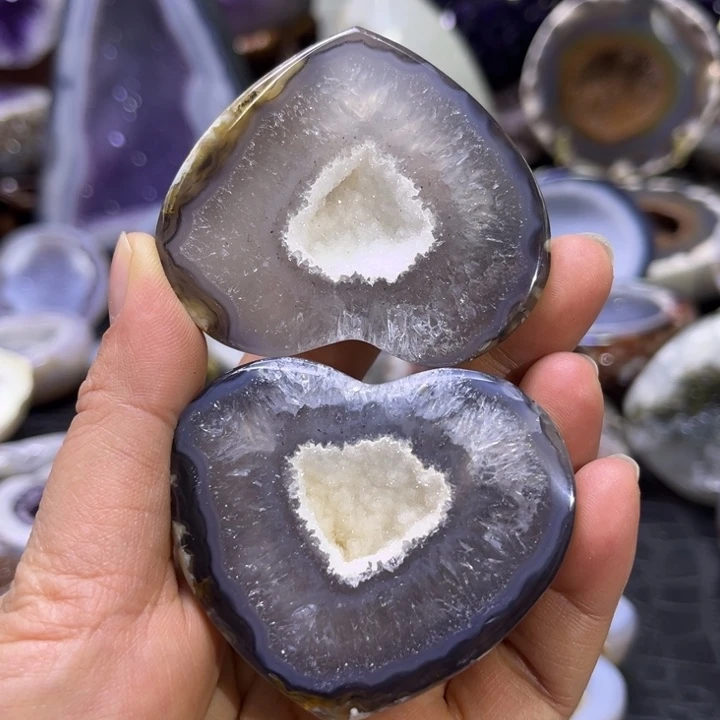 未镶嵌水晶珠宝半成品雪景啵啵爱心盆