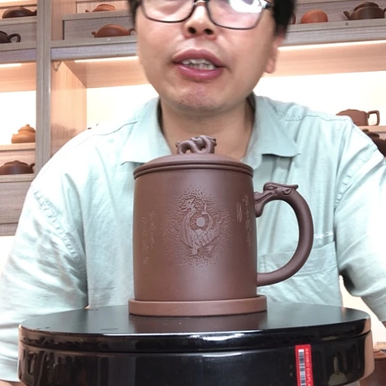 紫泥茶杯腾龙四件套容量550