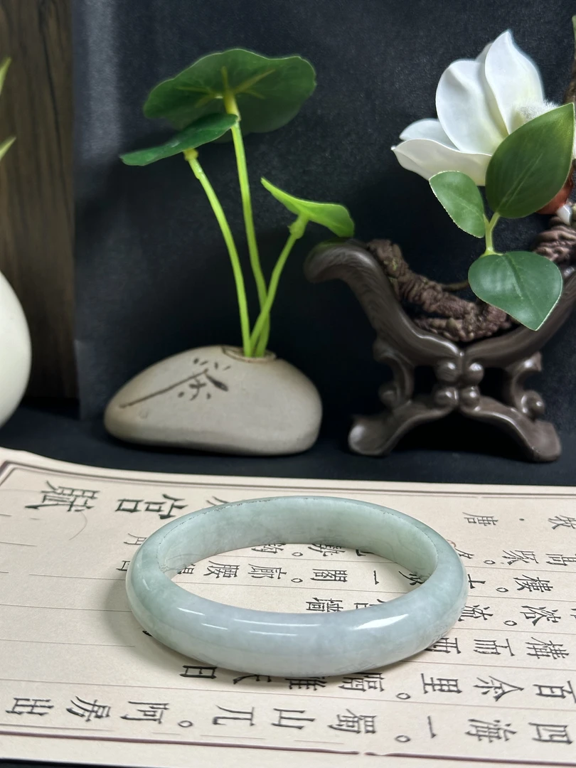 [大鹅寻翠]天然缅甸A货翡翠手镯