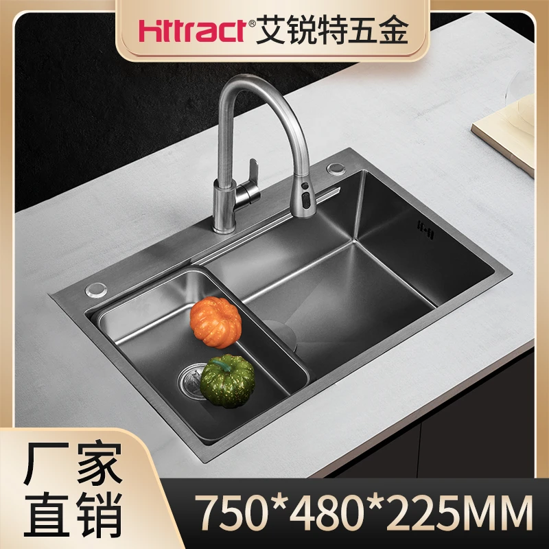 高品质304不锈钢水槽大容量单槽耐腐易清洁家用厨房水槽