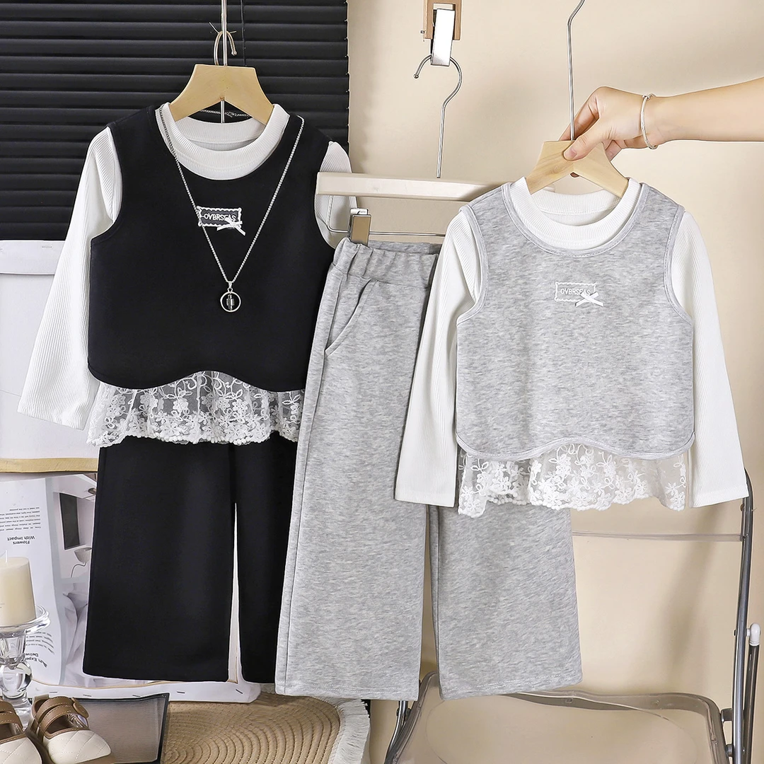 新款儿童套装休闲三件套时髦小童男童女童春秋时尚洋气夏季韩版