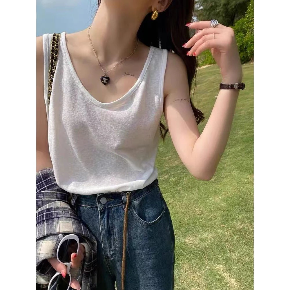 2181宽松吊带背心女2025春夏季新款宽松打底内搭可外穿无袖小上衣