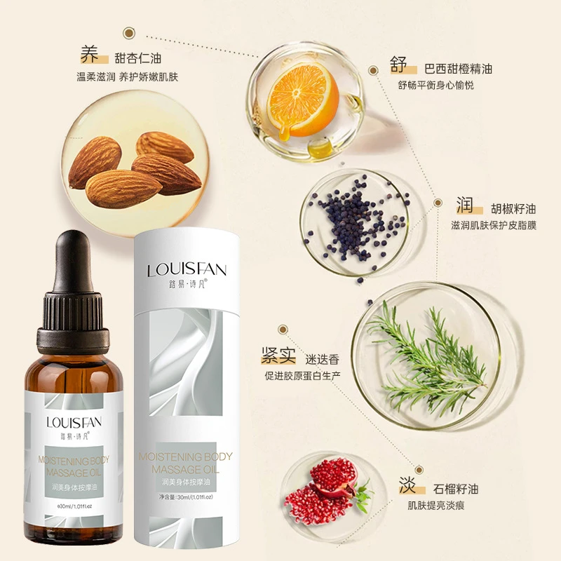 【身体S型按摩油】腹胃腿保养-全身紧润-淡纹刮痧-身体按摩精油