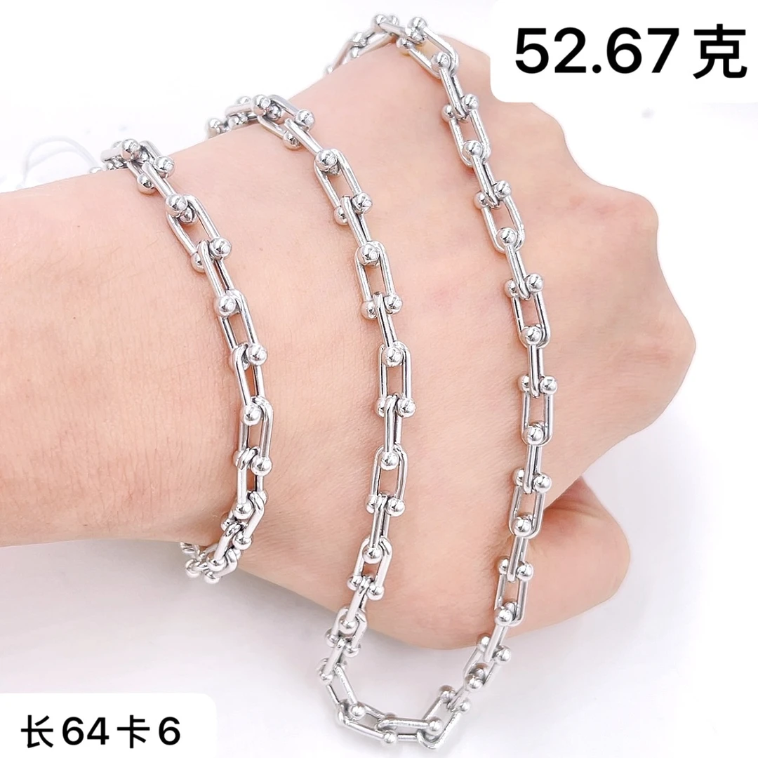 铂金Pt950项链-铂金马蹄扣时尚百搭马蹄链潮款链多样性发货一件