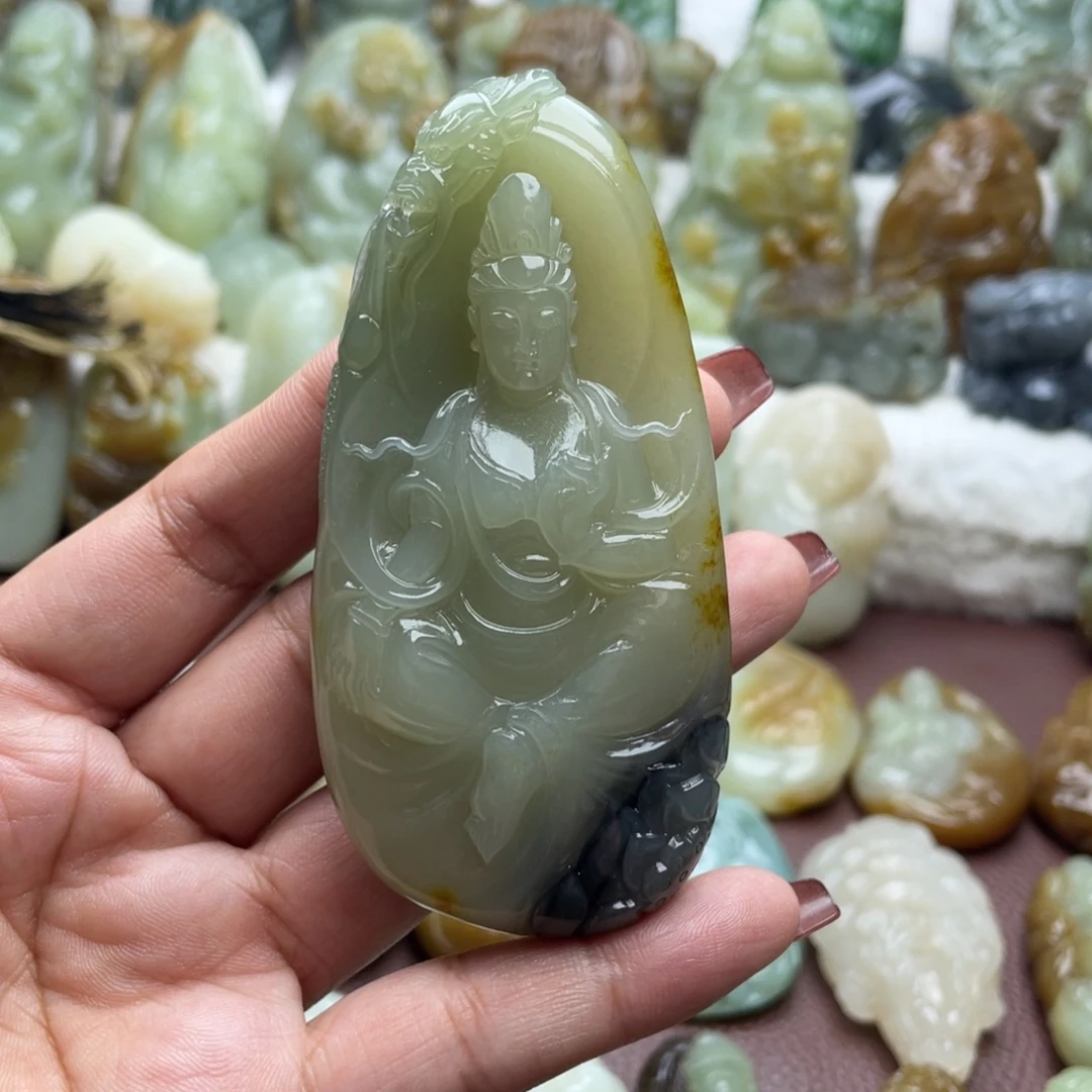 诗***方和田玉未镶嵌颈饰