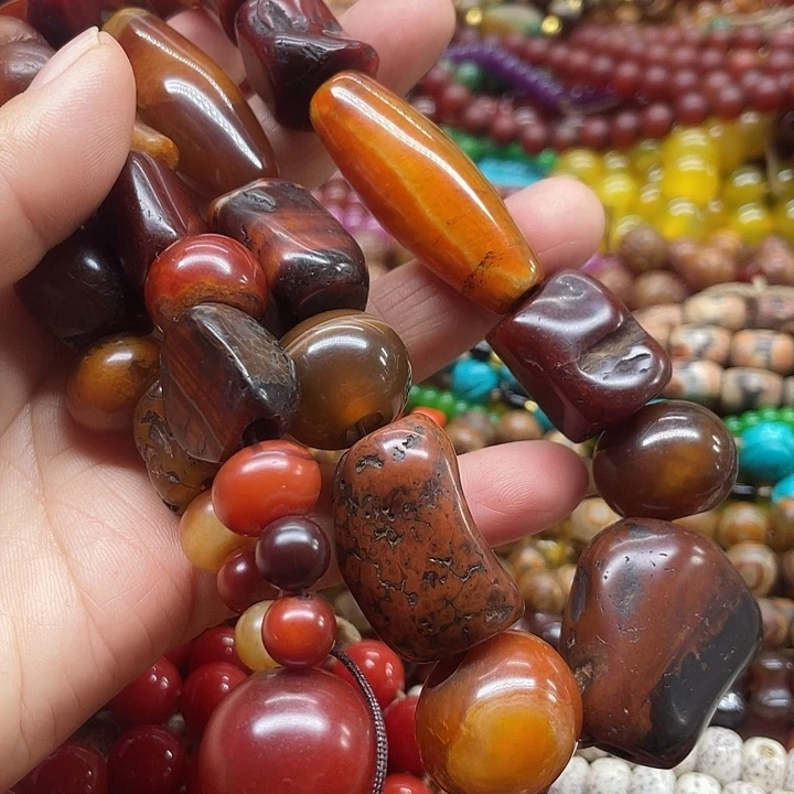 用***0玛瑙/玉髓未镶嵌项链手链喜欢就好