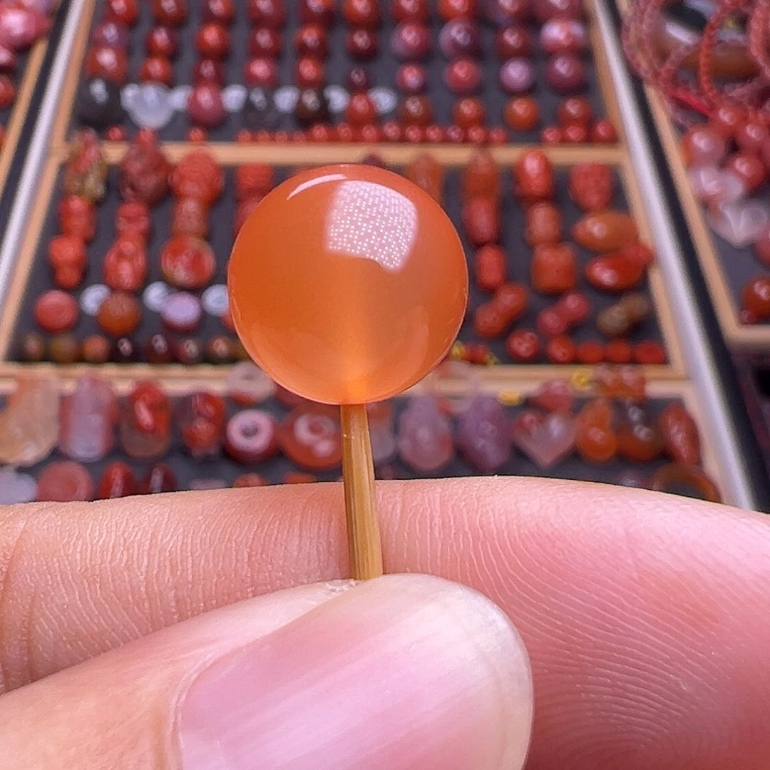南红玛瑙未镶嵌珠宝奇石圆珠11.5mm
