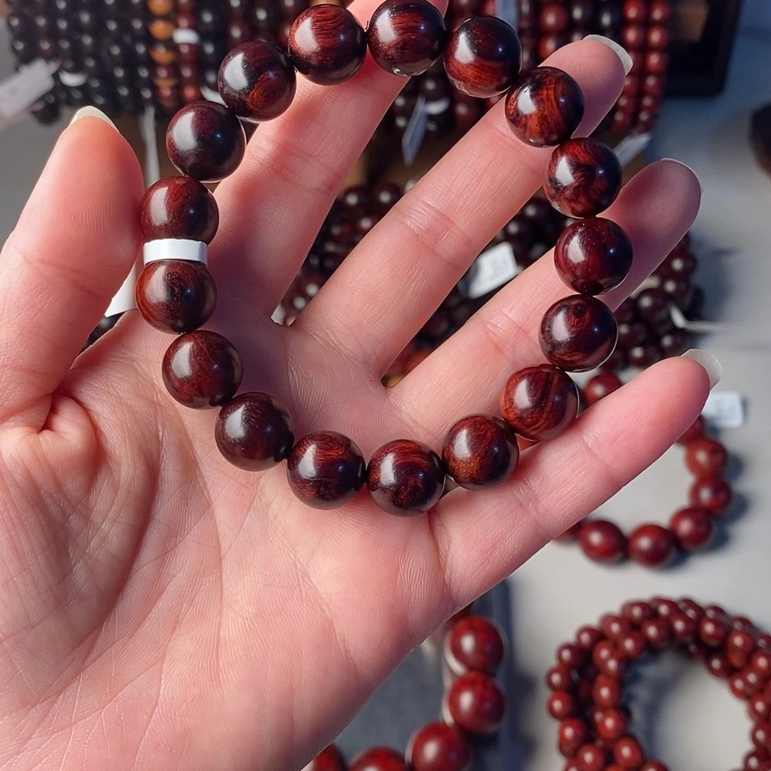 手串/手链小叶紫檀瑕疵珠：小叶紫檀1.2/17颗