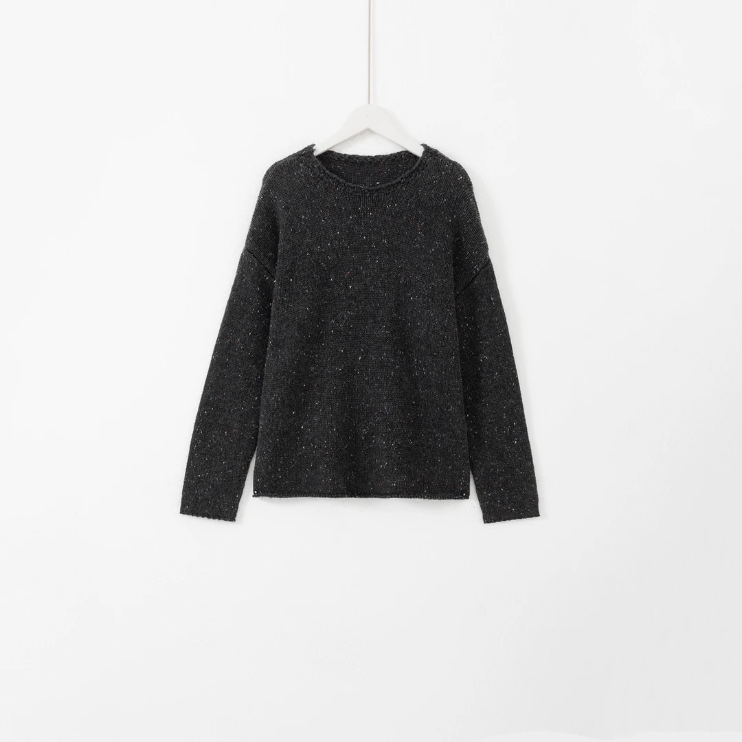 几里与麻 满天星亮片慵懒松弛感毛衣 衣长55 胸围108 2102742